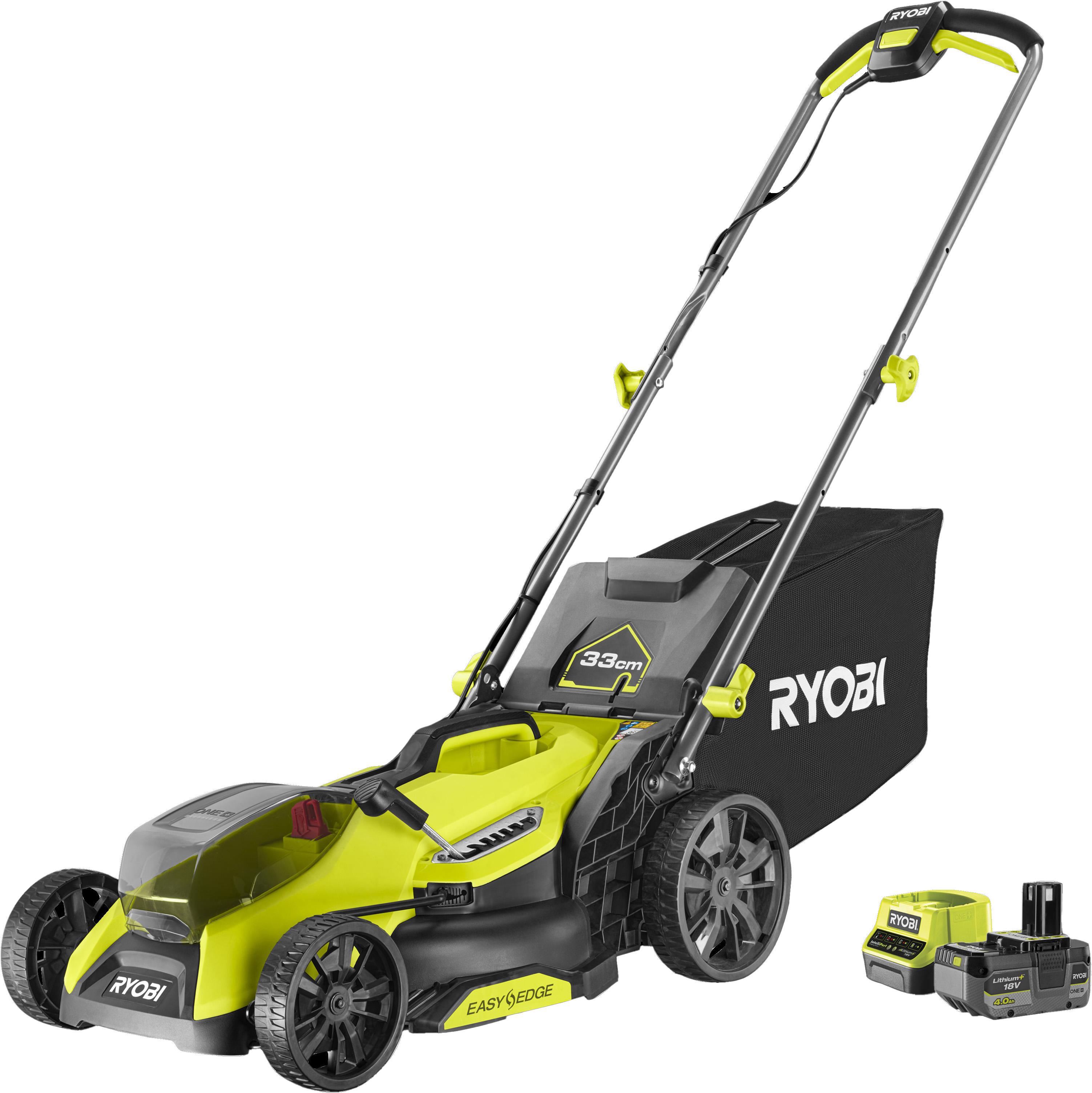 Ryobi RY18LMX33A-140 batteridrevet gressklipper med oppsamler