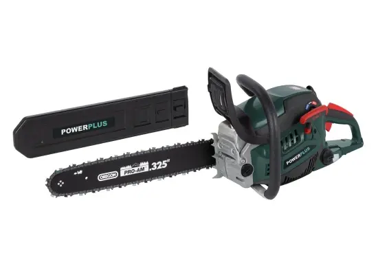 Powerplus bensindrevet motorsag 45.4cc 450 mm